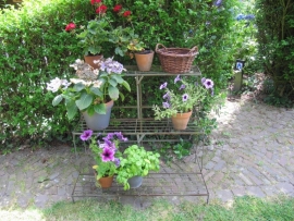 Brocante metal etagere
