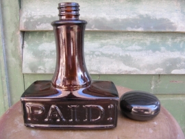 Brocante Avon aftershavefles in de vorm van een stempel