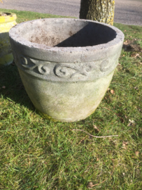 Set brocante betonnen bloempotten