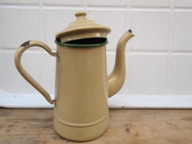Brocante oud emaille koffiepotje
