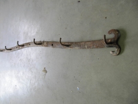 Wrought iron coat rack with 11 hooks