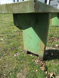 Old wooden bench, green