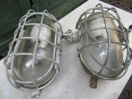 Old metal cage factory lamp XXL
