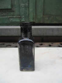 Antique French black ink bottle very nice patina