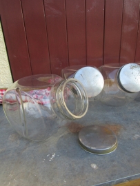 Set vintage (snoep) pot met deksel