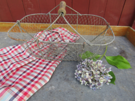 Nice old French metal egg basket