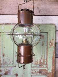 Old copper oil lamp