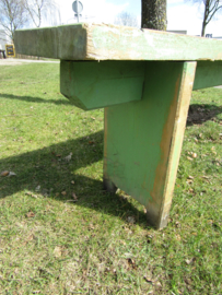 Old wooden bench, green