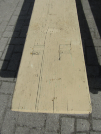 Old  wooden bench, beige