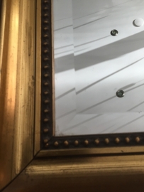 Brocante spiegel met geslepen glas