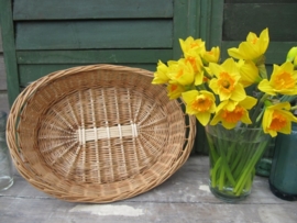 Brocante Ovale rieten mand