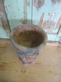 Brocante houten vaas
