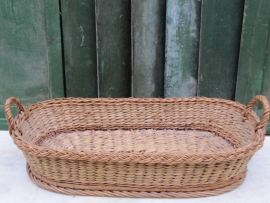 Brocante oval wicker basket