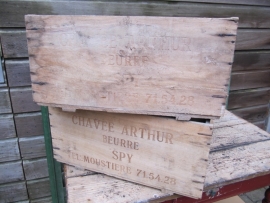 Oude brocante boterkist