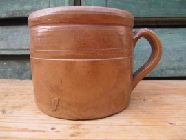 French pottery jar with handle