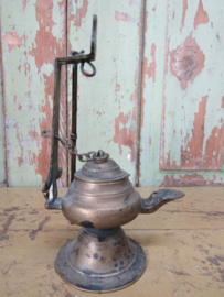 Old copper oil lamp