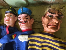 Oude popenkastpoppen/ set van 5