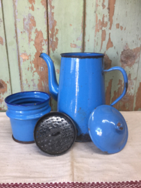 Brocante emaille koffiekan