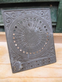 Old brass calendar
