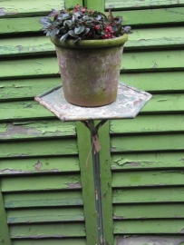 Very nice old wrought iron green table