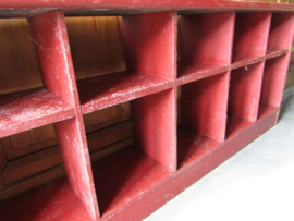 Brocant houten vakken rek/kast