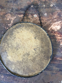 Antiek rond lijstje met glas