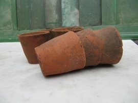 Old Antique teracotta garden pots hand-formed by 10 pieces