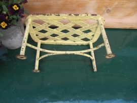 French antique metal plant table or step with rivets