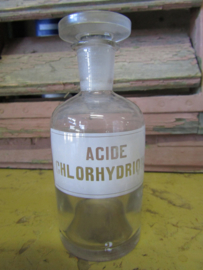 Antique French bottle with a cap