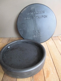 Old round stamp box