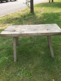 Oude slagerstafel
