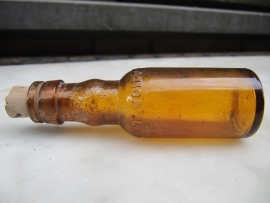 French antique bottle with cork, T. Noirot Nancy