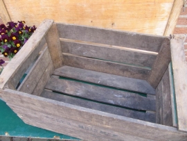French old brocante wooden box