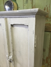 French antique wooden small two-door cabinet