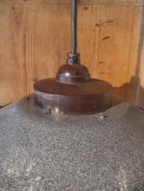Super gave oude industrieëlle lamp met emaille kap