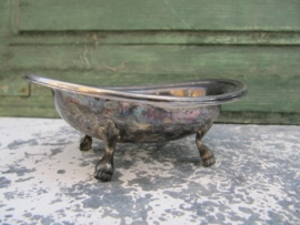 Oud brocante verzilverd schaaltje