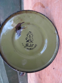 Emaille groene koffiekan