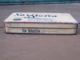 Brocante sigaretten blikje La Gloria "van der Elst"