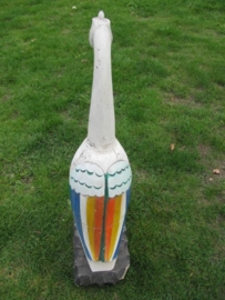Brocante zwaan van hout