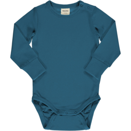 Romper / bodysuit LS Meyadey by Maxomorra,  Deep water blue