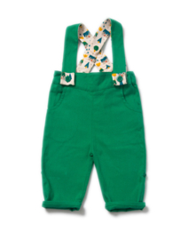 Broek met bretels Little Green Radicals, Fern Green Bubble Bottoms 6-9mn