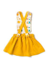 Dress, overgooier Little Green Radicals, Gold Pinafore Dress  4-5y