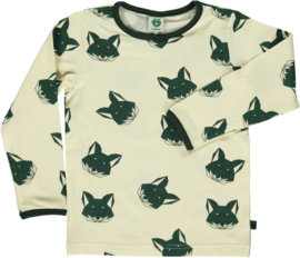 T-shirt long Smafolk, Fox cream and green  98-104