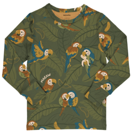 T-shirt long / longsleeve Meyadey by Maxomorra, Marvellous Macaw