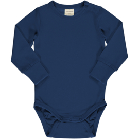 Romper / bodysuit LS  Maxomorra,  Navy 50-56 of 86-92