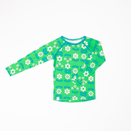 Longsleeve Albababy, Ghita Blouse Kelly Green Fairy Tail Flowers