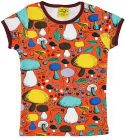 T-shirt DUNS Sweden, Mushroom Forest dark orange 104