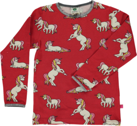 T-shirt long Smafolk, Unicorn Dark red