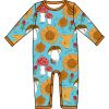 Jumpsuit DUNS Sweden, Sunflowers and Mushrooms Sky blue