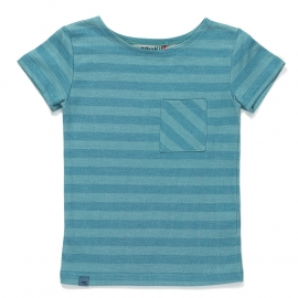 T-shirt Albababy, Glow pocket blue striped 86